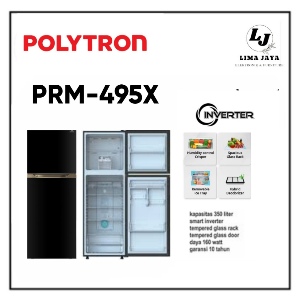 Jual Kulkas 2 PINTU POLYTRON PRM 495X INVERTER | Shopee Indonesia