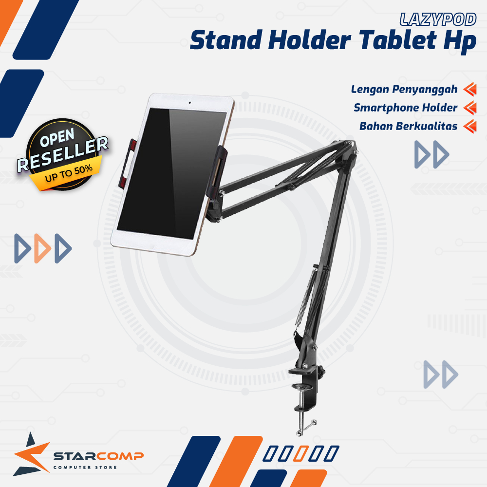 Jual Lazypod Stand Holder Tablet Hp Jepit Meja Model Boom Arm For Hp