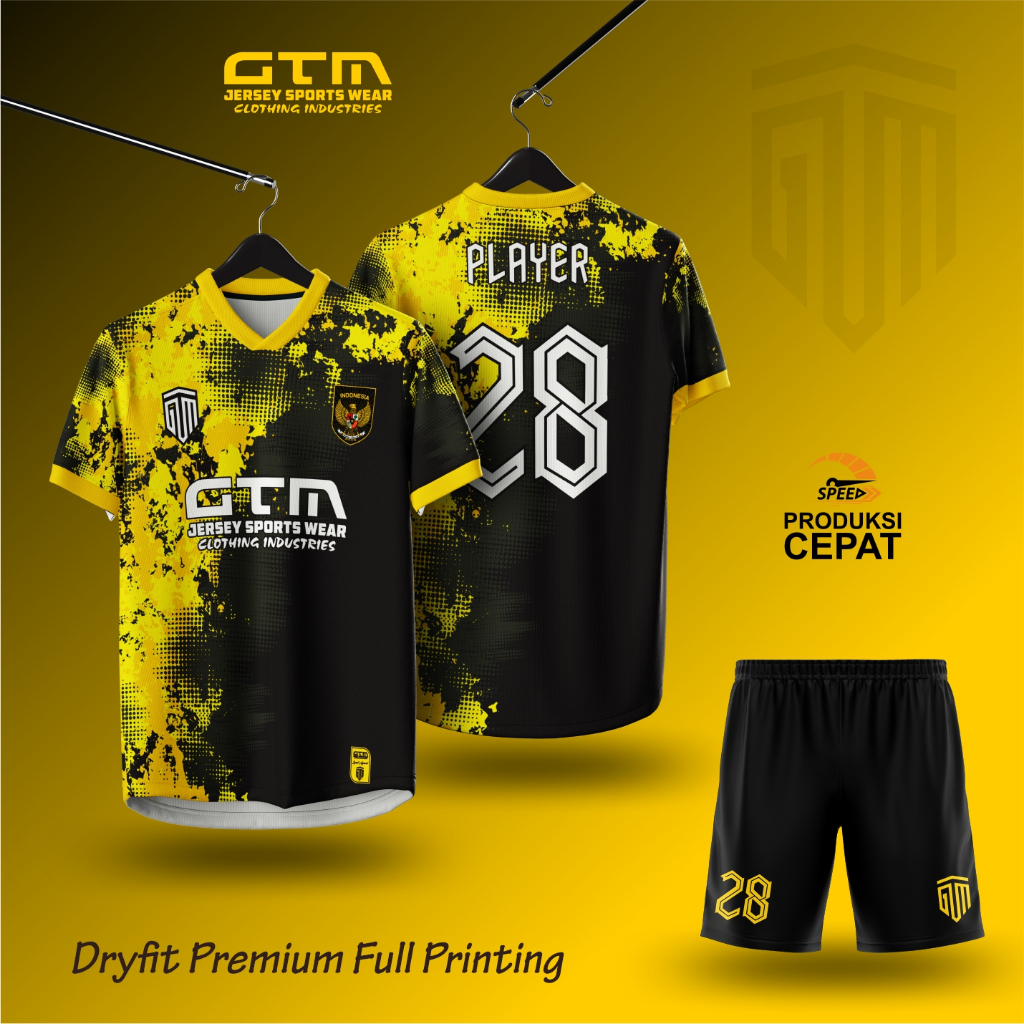 Jual JERSEY BOLA FUTSAL VOLI FULL PRINT MOTIF ABSTRAK TERBARU