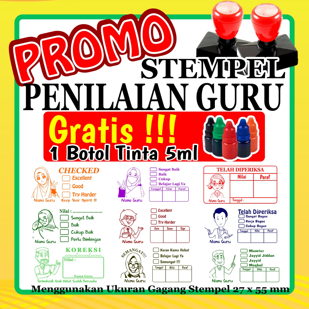 Jual Stempel Nilai Guru Penilaian Koreksi Checked Reward Shopee Indonesia