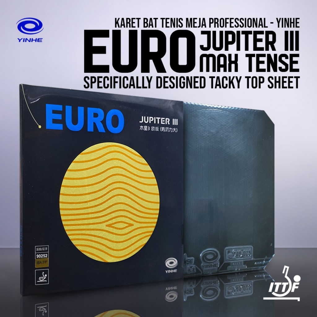 Jual Karet Bat Tenis Meja Pingpong Yinhe Jupiter III Euro Original ...