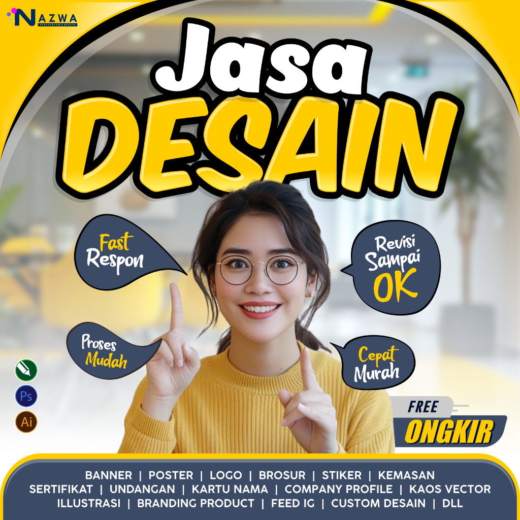 Jual Jasa Desain Grafis Desain Logo Banner Spanduk Kaos Brosur Stiker Label Kemasanan 4971