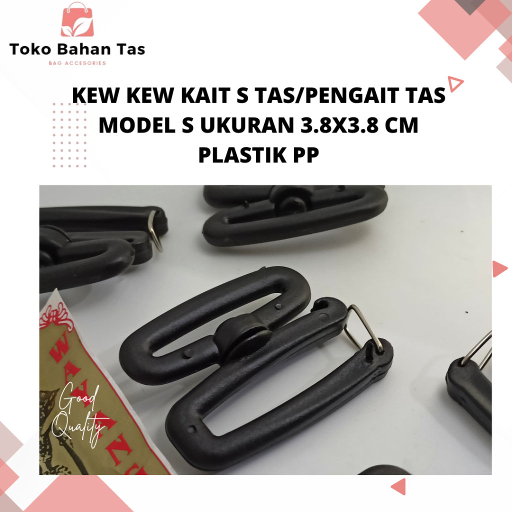 Jual (PER PCS) KEW KEW KAIT S TAS/PENGAIT TAS MODEL S UKURAN 3.8x3.8 CM ...