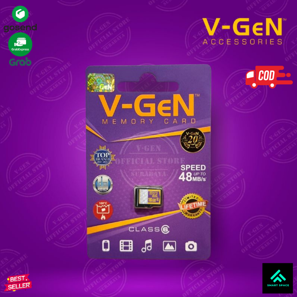 Jual [SPCE] Micro SD VGEN 4GB 8GB 16GB 32GB Class 6 Non Adaptor Vgen
