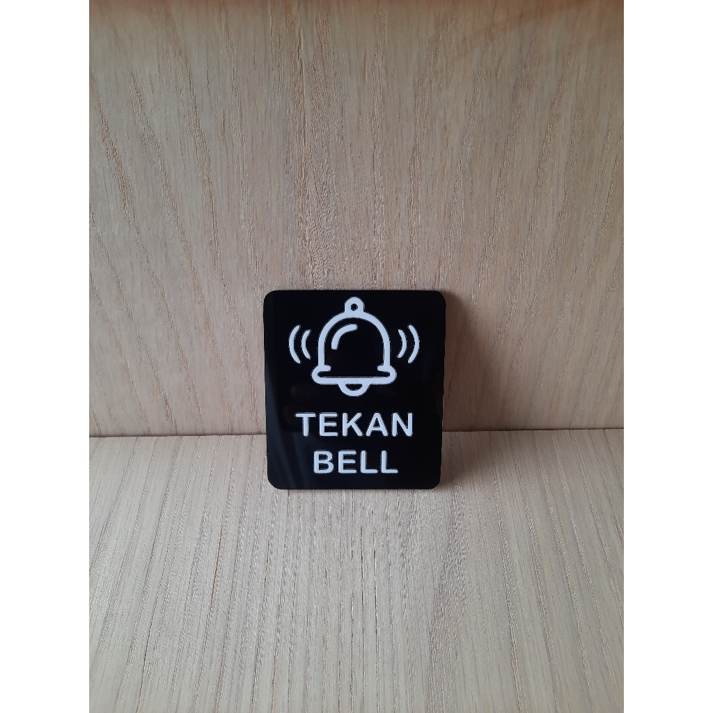 Jual TEKAN BELL / BELL AKRILIK / SIGN AKRILIK | Shopee Indonesia