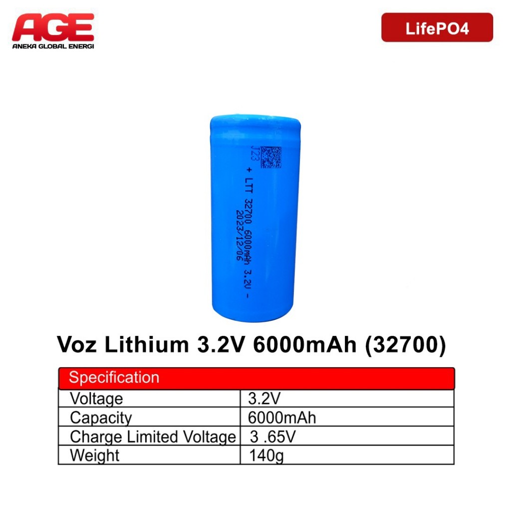 Jual VOZ Baterai Lithium 32700 - 3,2V 6A (32700) | Shopee Indonesia