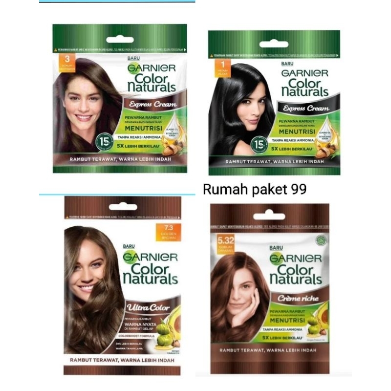 Jual Garnier Hair Colour Pewarna Rambut sachet/Coklat kehitaman/Coklat