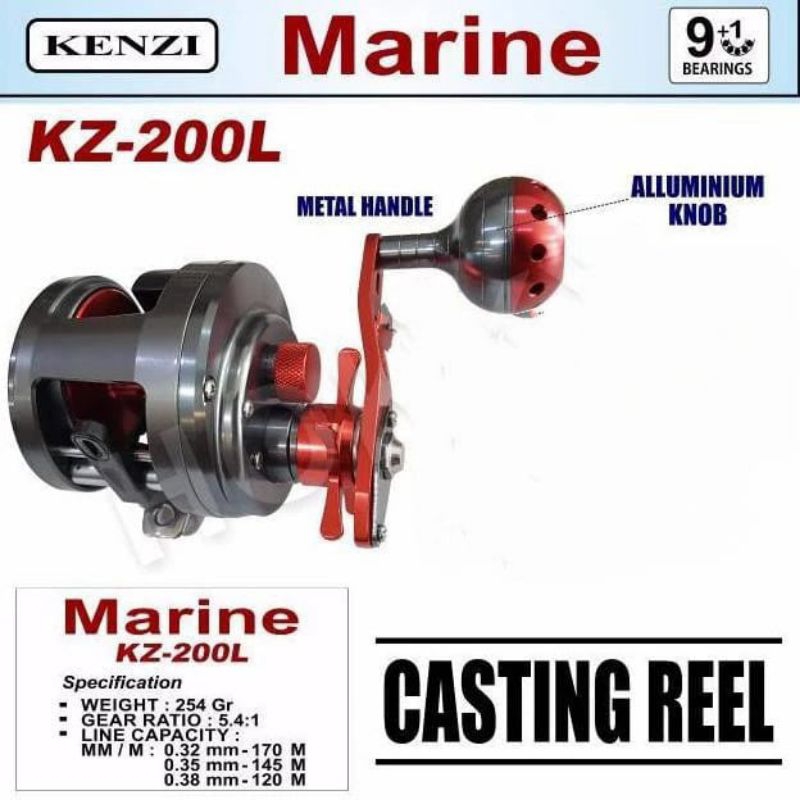 Jual REEL KENZI MARINE KZ-200L HANDLE KIRI (SECOND) | Shopee Indonesia