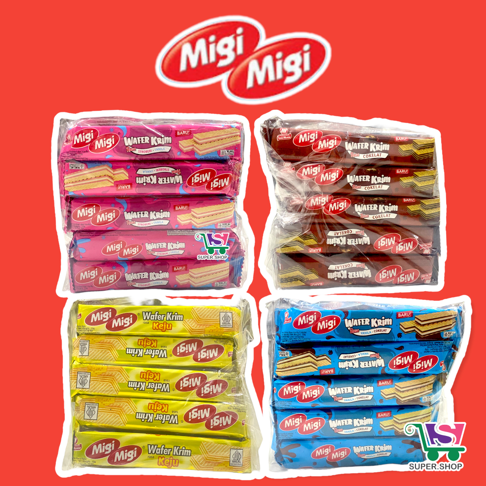 Jual Migi Migi Wafer Krim PACK (isi 10 pcs) | Shopee Indonesia