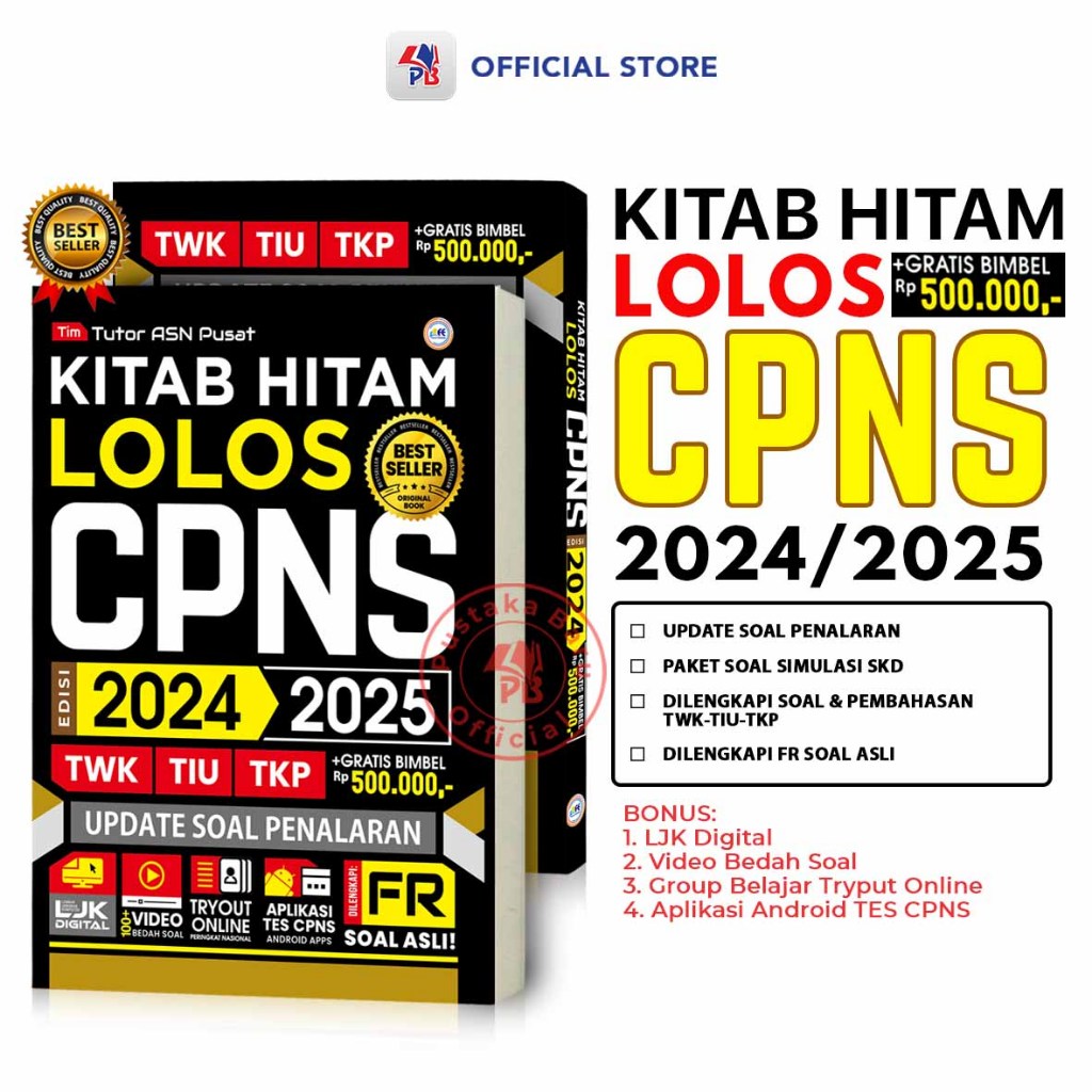 Jual Buku Kitab Hitam Lolos CPNS 2024 2025 TWK TIU TKP + SKB / Update ...