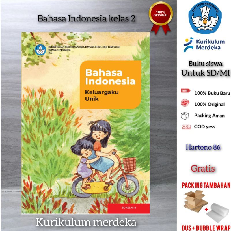 Jual Buku Paket Siswa Bahasa Indonesia Untuk Kelas 2 SD/MI Kurikulum ...