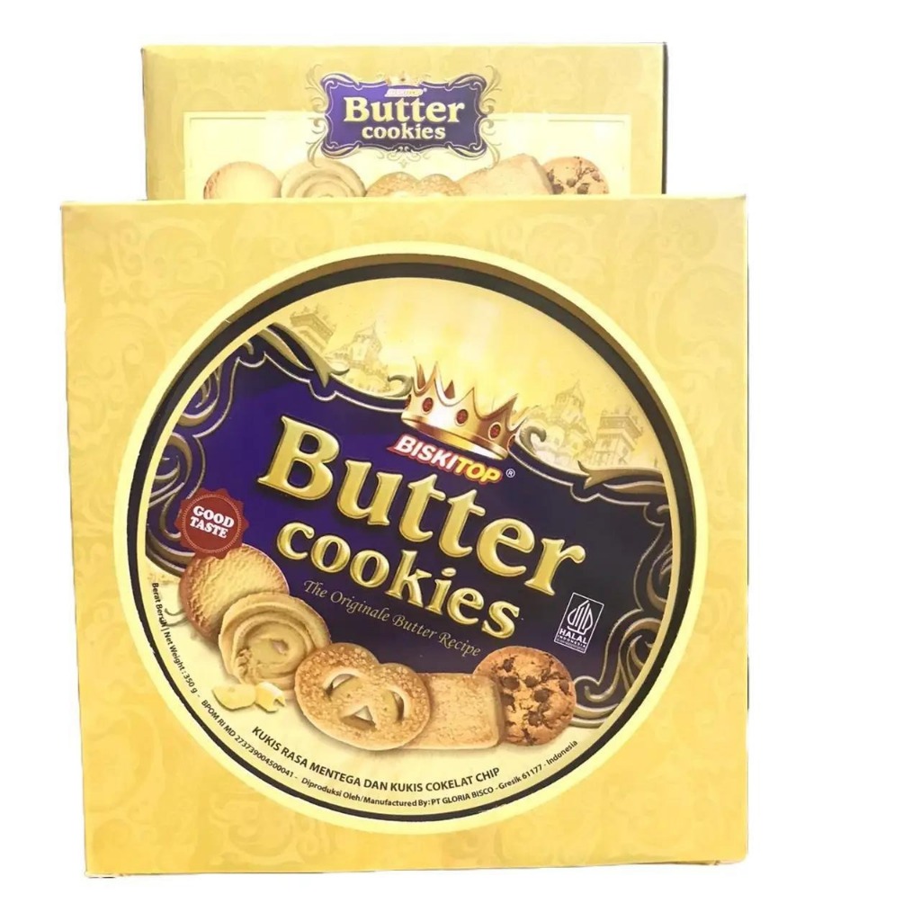 Jual BISKITOP BUTTER COOKIES 350 Gr/ KUE LEBARAN / BISKUIT WAFER KALENG