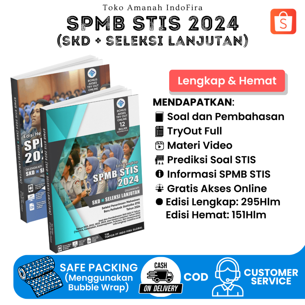 Jual Buku TERBARU SPMB POLITEKNIK STATISTIKA STIS 2024 SKD + SELEKSI ...