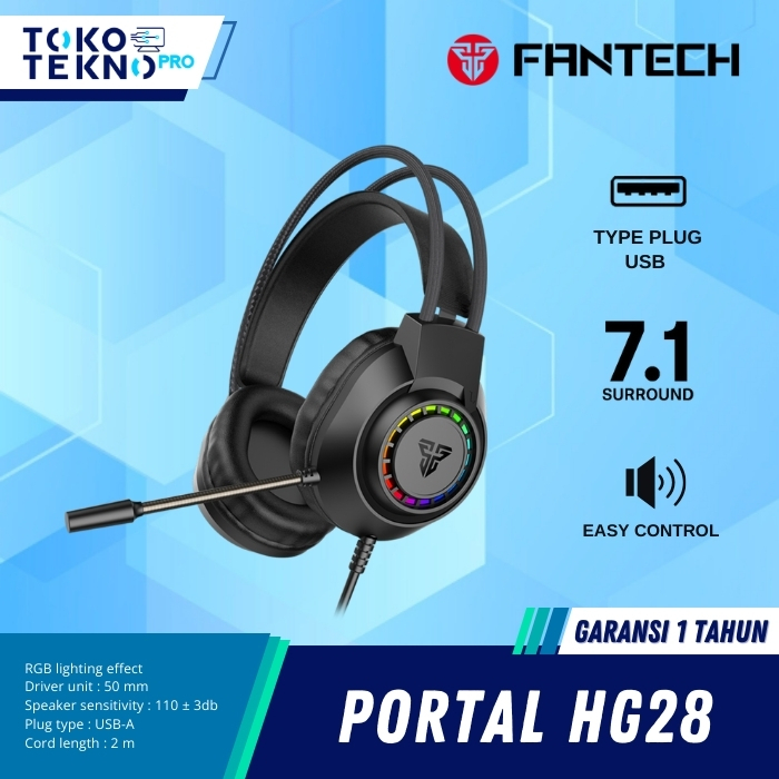 Jual Fantech HG28 HG 28 Portal 7 1 Surround Gaming Headset Garansi