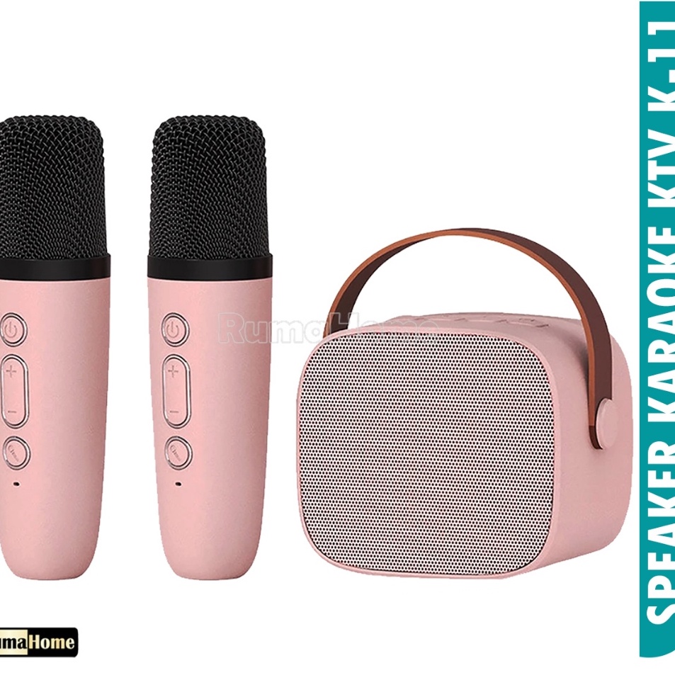 Jual Produk Karaoke Speaker Bluetooth 2 mic 1 set garansi 1 tahun Mini ...