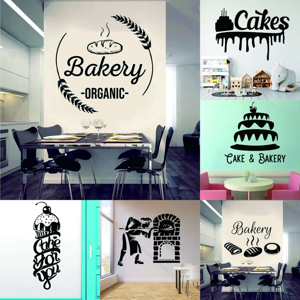 Jual Wall Sticker Vinyl Stiker Dinding Tembok Kaca Toko Roti Bakery ...