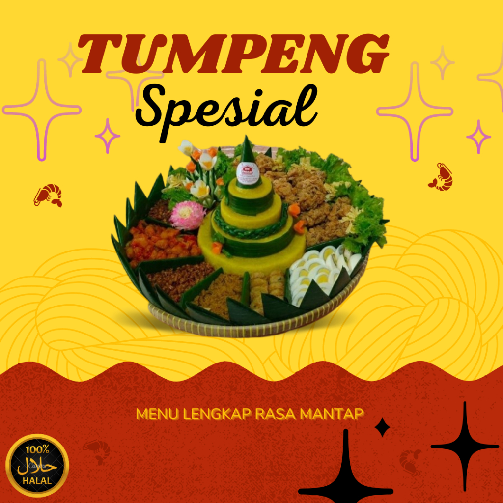 Jual Nasi Tumpeng Paket Lengkap Porsi 10 Menu Daging Khas Nusantara