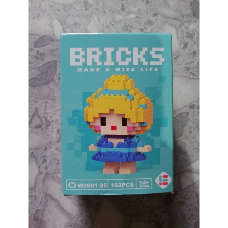 Jual Nano Brick Micro Blocks model 3D Luffy Mario Luigi My Melodi ...