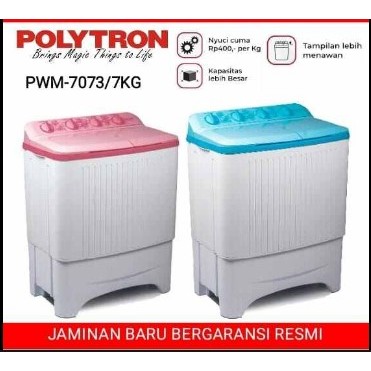 Jual Mesin Cuci 2 Tabung POLYTRON PWM 7073B Kapasitas 7kg | Shopee ...