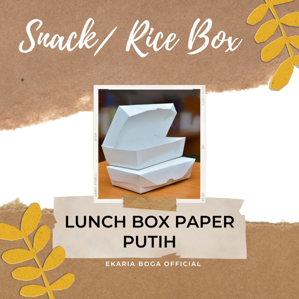 Jual SNACK BOX / RICE BOX | KOTAK MAKAN | PAPER LUNCH BOX | LB PPR ISI ...