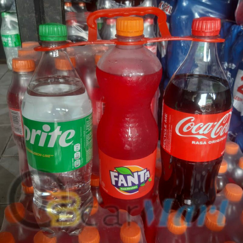 Jual FANTA COCA COLA SPRITE Paket isi 3 Botol BESAR 1000mL 1 Liter ...