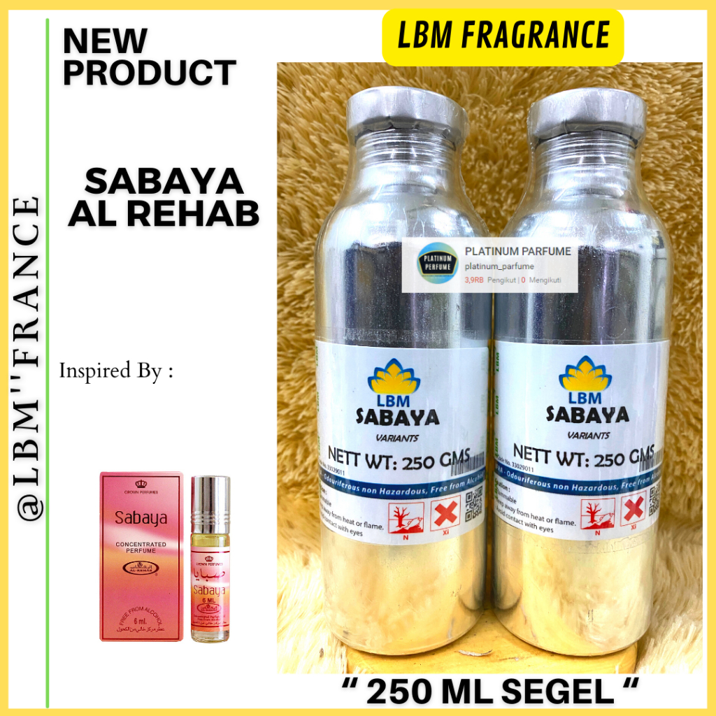 Jual Bibit Parfume Sabaya Al Rehab 250 Ml Segel Bibit Parfum Lbm Bibit Parfum Al Rehab 3712