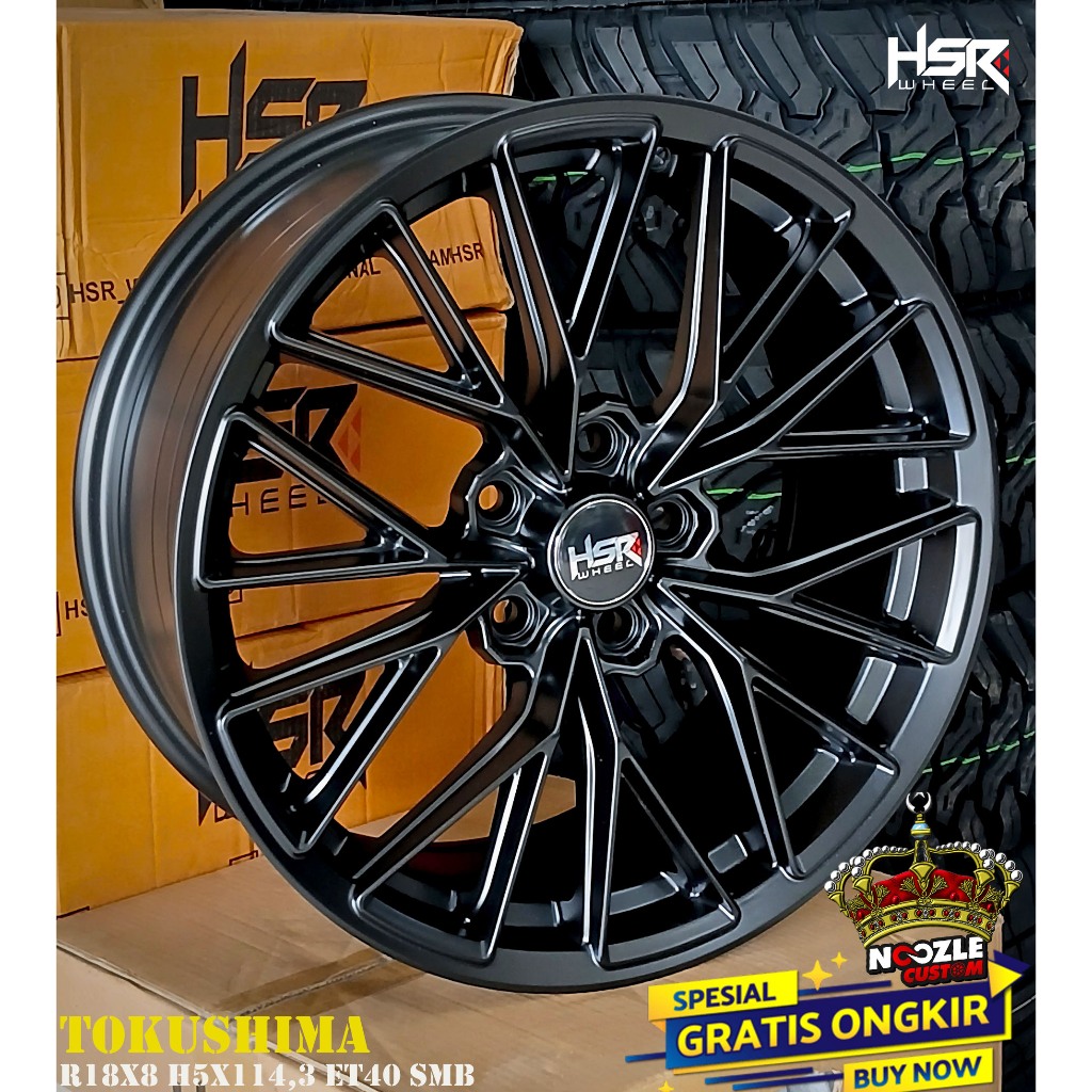 Jual Velg Mobil HSR Ring 18 Lubang 5 PCD 114,3 Pelek Racing Ukuran R18 ...