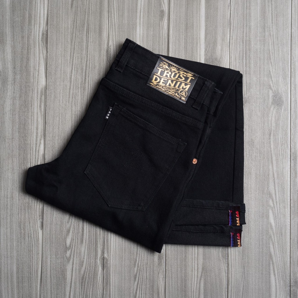Jual TRUST DENIM Black Rainbow V1 Celana Jeans Hitam Pria washed