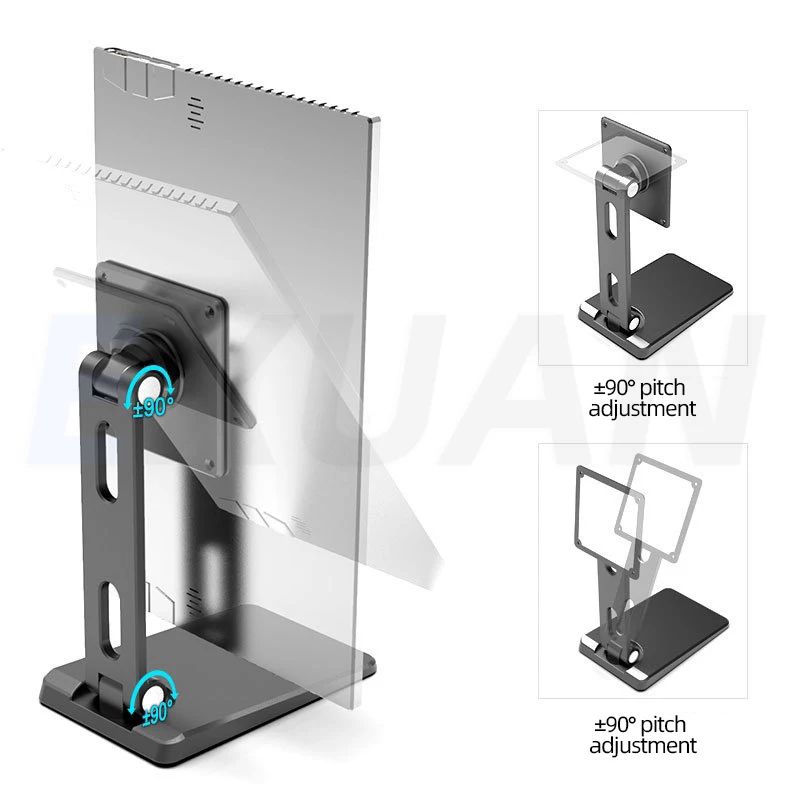 Jual Monitor Stand M3 Hole 75 Width 360 Degree Rotation Change Portable ...