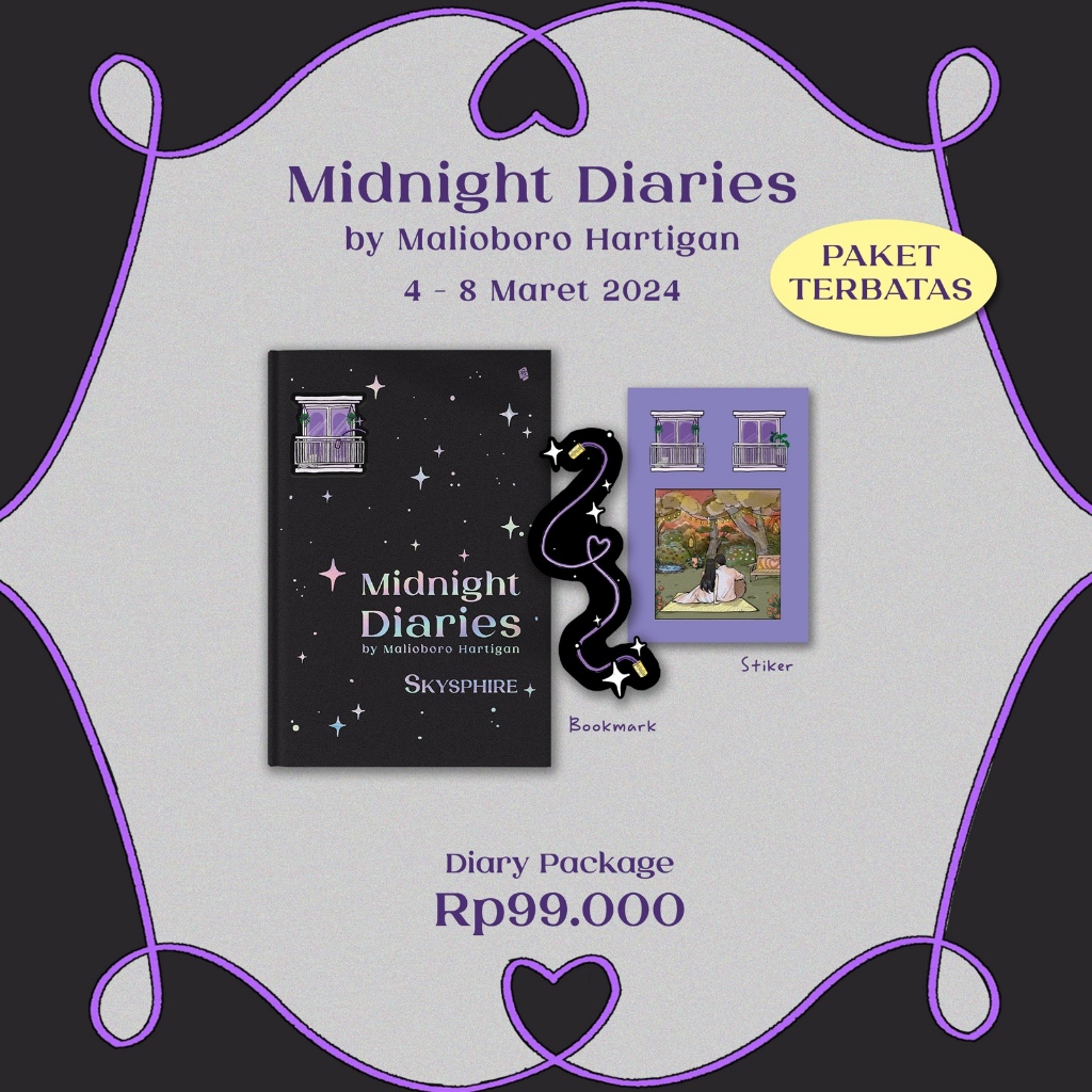 Jual Novel Midnight Diaries by Malioboro Hartigan HardCover (Original ...