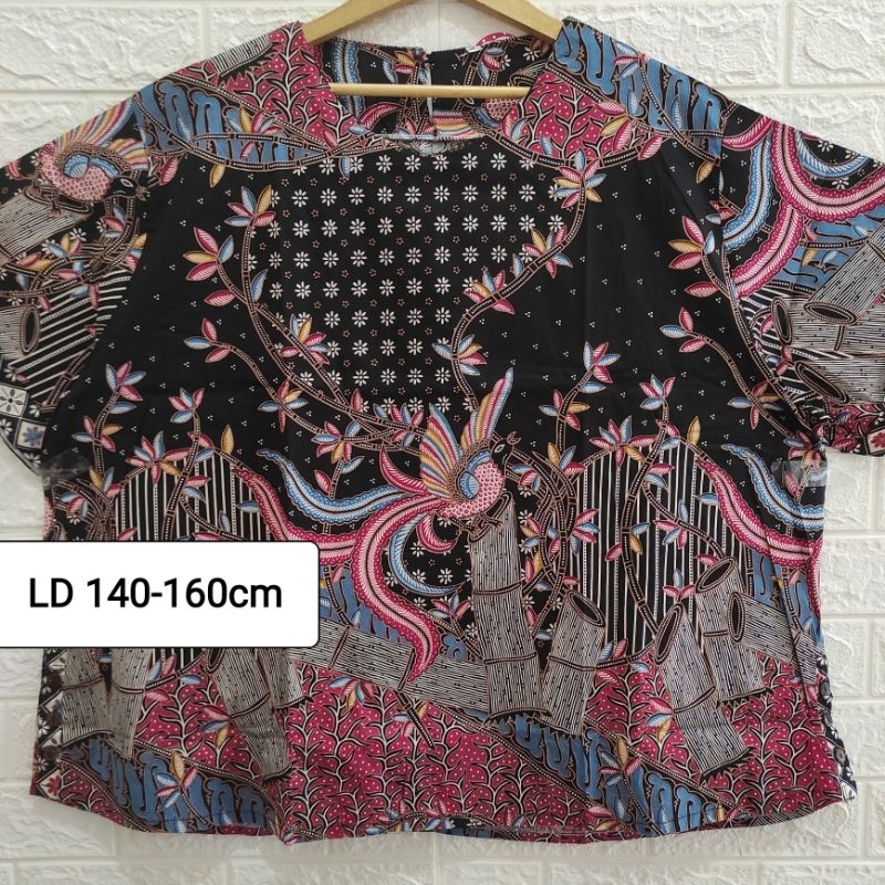 Jual Blouse Batik Wanita Big Size Atasan Batik Kerja Xl Xxl Xxxl 5l