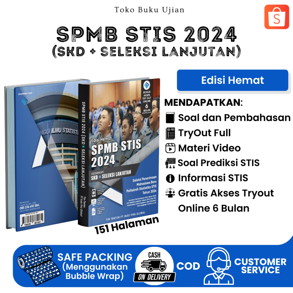 Jual Buku Terbaru SPMB STIS 2024 [SKD + Seleksi Lanjutan] (Edisi Hemat ...