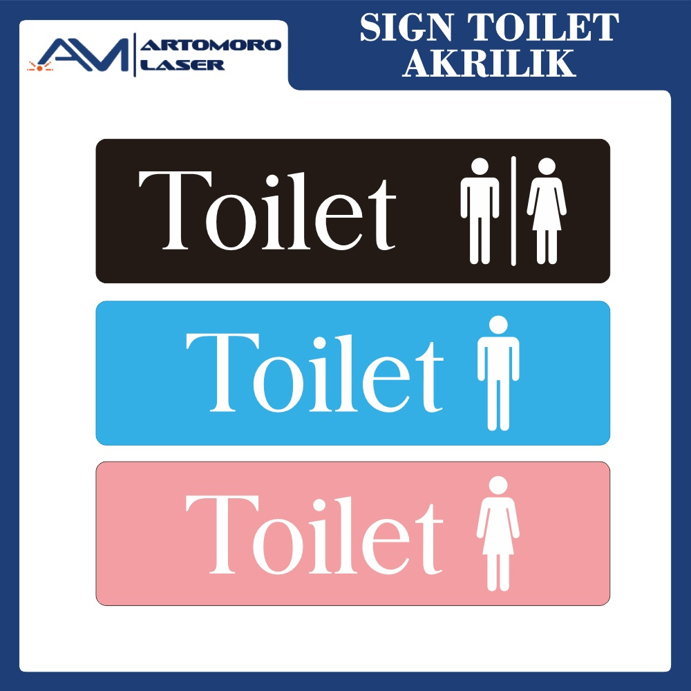 Jual Sign Toilet Pria Wanita Akrilik Tempel Acrylic Sign Toilet Woman Man Shopee Indonesia