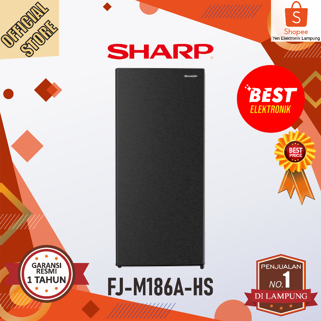 Jual Freezer SHARP FJ M186A HS Standing Freezer 6 Rak ASI Es Batu ...
