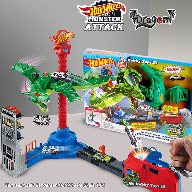 Jual Original Hot Wheels Monster Air Attack Dragon Lintasan Naga