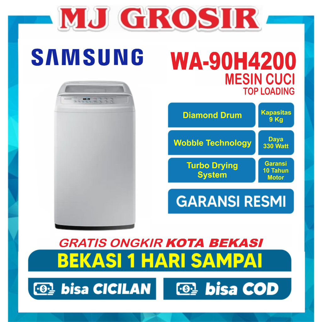 Jual MESIN CUCI SAMSUNG WA 90H4200 9KG 1 TABUNG 10M5120 9 KG | Shopee ...