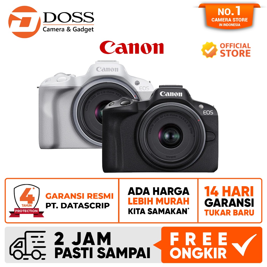 Jual Canon EOS R50 kit 18-45mm Mirrorless Camera EOS R 50 18-45 mm ...