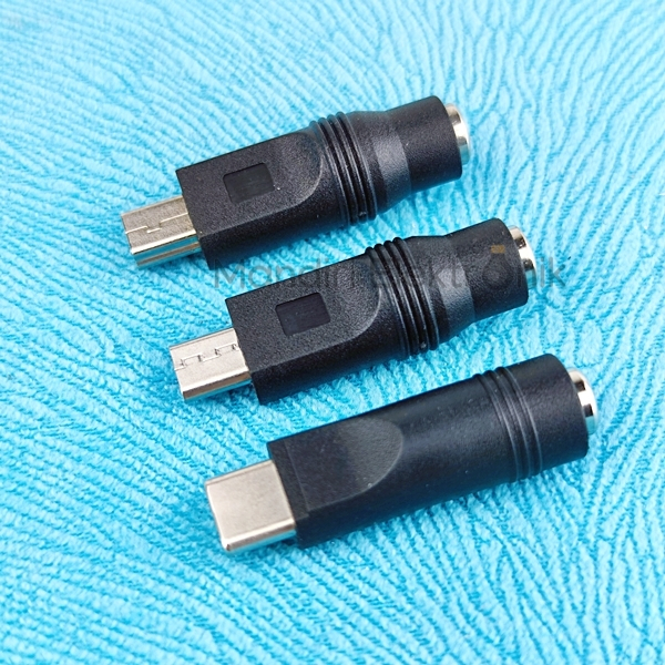 Jual Adapter DC Jack 5.5x2.1mm Female to Mini USB Micro USB Type C ...