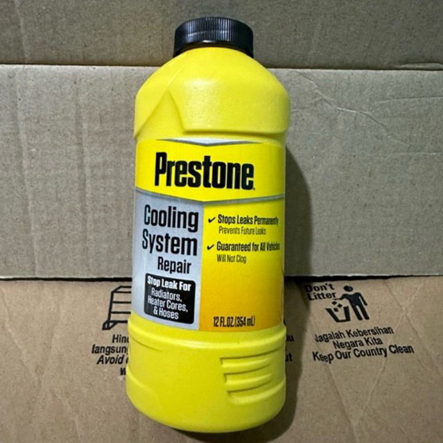 Jual Prestone Radiator Stop Leak Kemasan Baru Cairan Anti Bocor Mobil Motor 354ml Shopee Indonesia
