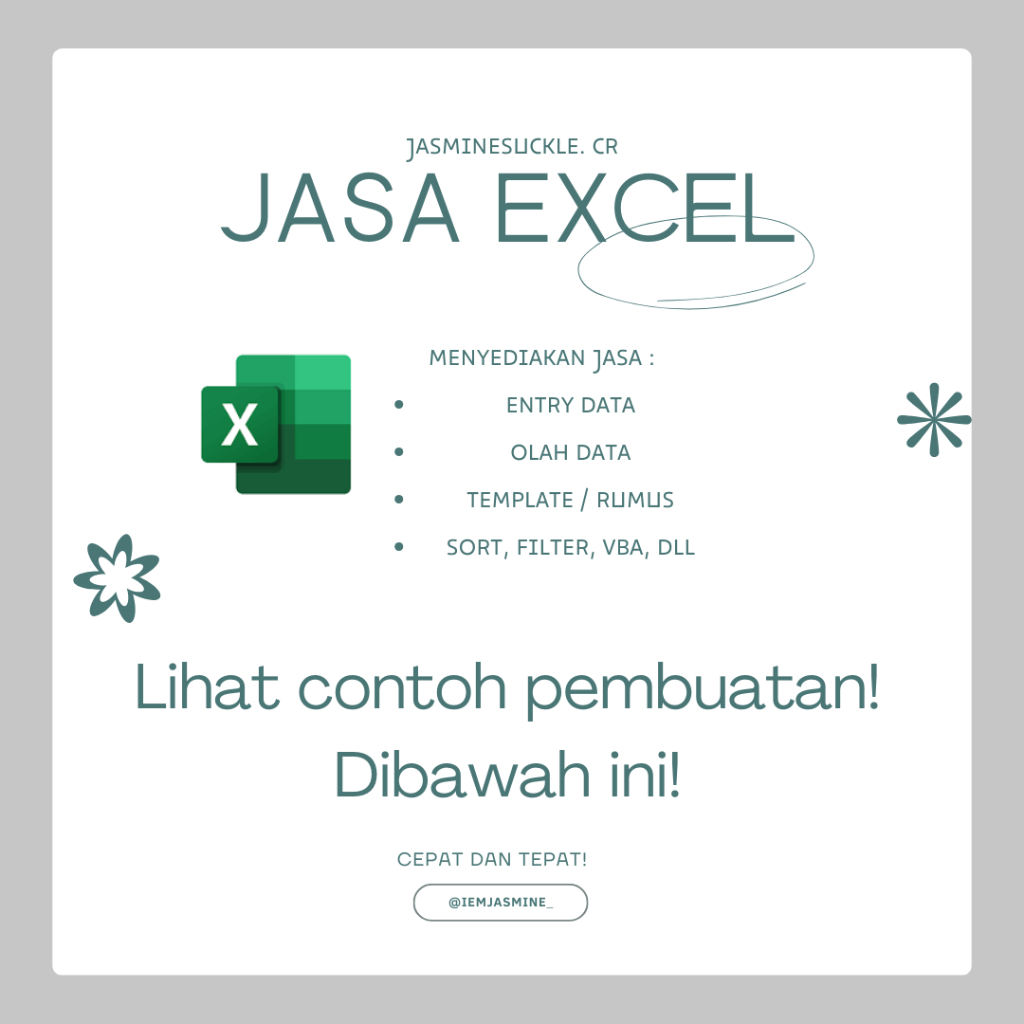 Jual JASA EXCEL ENTRY DATA RUMUS TEMPLATE DASHBOARD | Shopee Indonesia