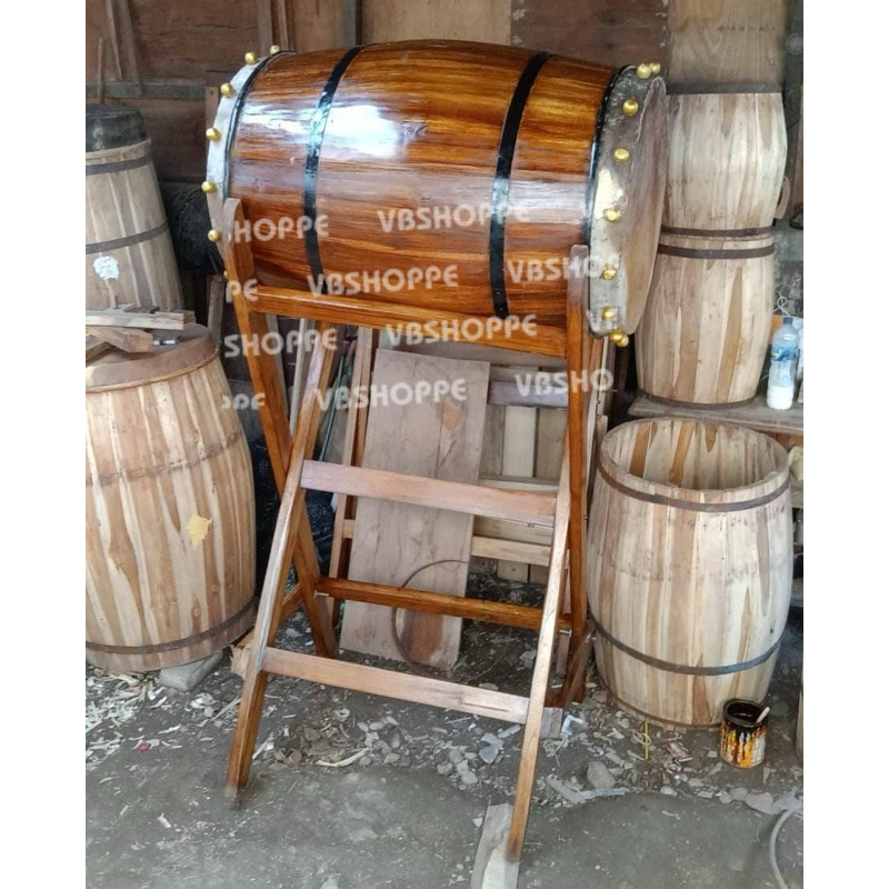 Jual PREMIUM BEDUK KAYU WOODEN DRUM BEDUG JUMBO LENGKAP STICK KAKI ...