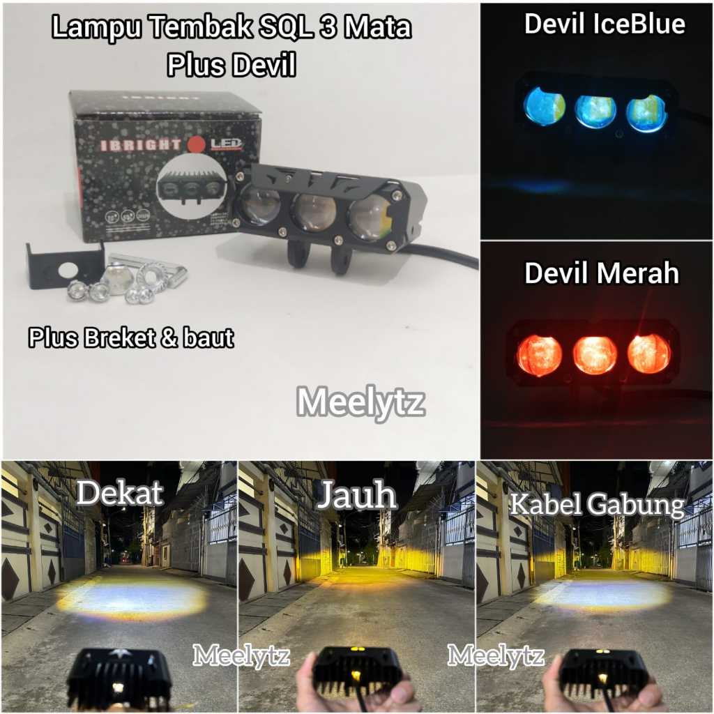 Jual Lampu Tembak Mata Ibright Plus Devil Dan Senja Full Alumunium Waterproof Premium Cs