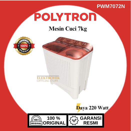 Jual POLYTRON MESINCUCI 2 TABUNG PROMADONA GIANT PWM 7072N 7KG/PWM ...