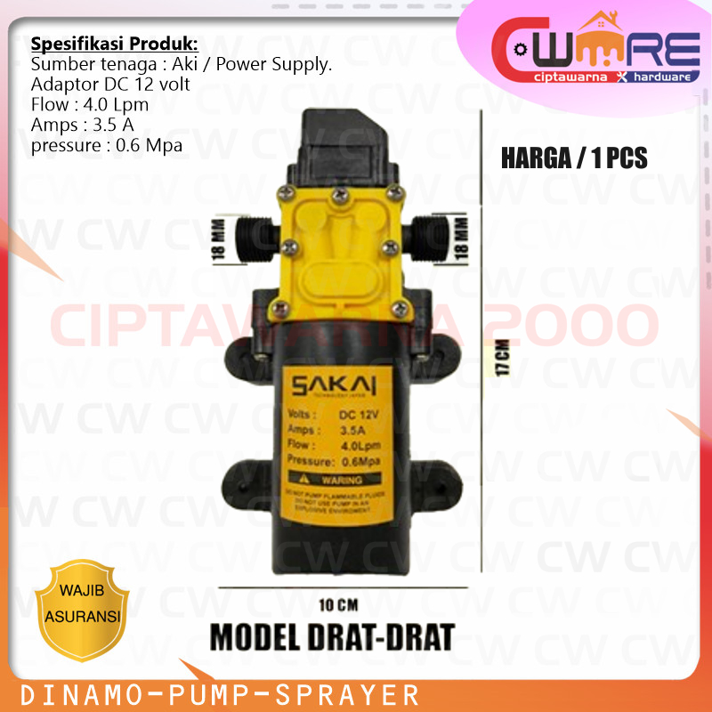 Jual Pompa Air Dc V Dinamo Pump Sprayer Cuci Mobil Motor Ac