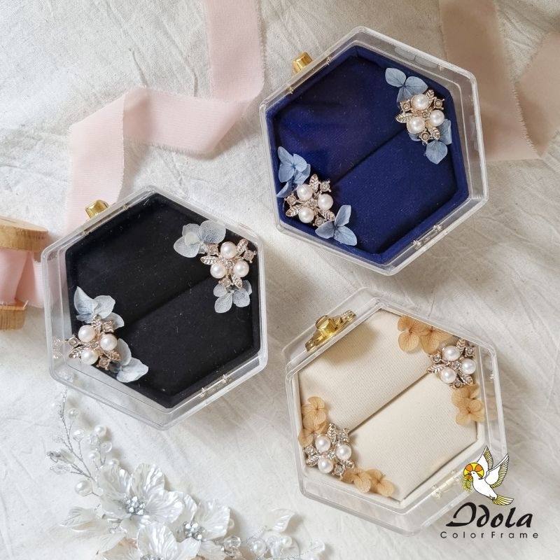 Jual IDOLA FRAME - RING BOX ACRYLIC HEXAGONAL/ TEMPAT CINCIN AKRILIK ...
