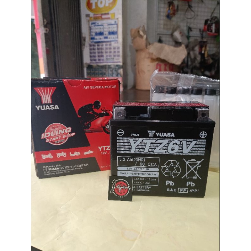 Jual AKI YUASA YTZ6V ORIGINAL PCX VARIO 125/150 MOTOR ORIGINAL | Shopee