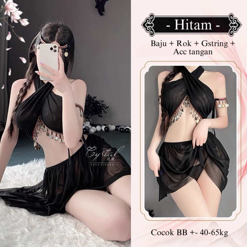 Jual Crystal Lingerie Sexy Baju Tidur Sexy Wanita Lingerie Cosplay Sexy Baju Dinas Malam 0311