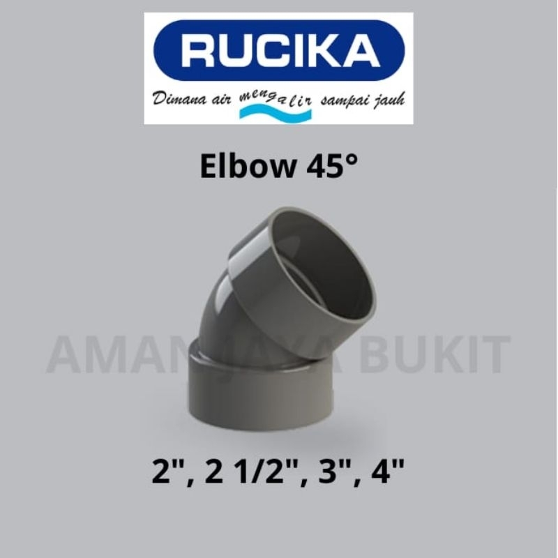 Jual Elbow 45 Derajat (D-DL) / Knee Sambungan Pipa RUCIKA 2