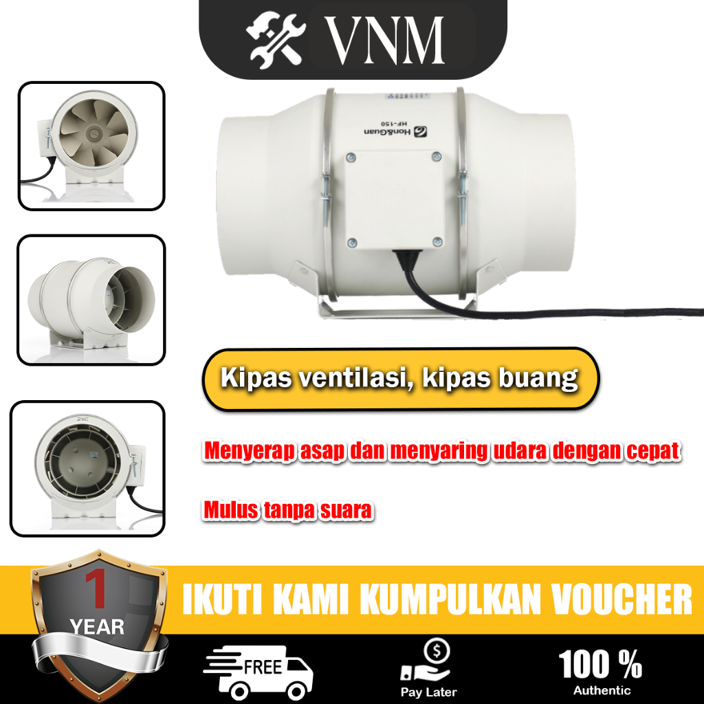 Jual Kipas Angin Buang Diam Ekstraktor dinding jendela toilet mountable