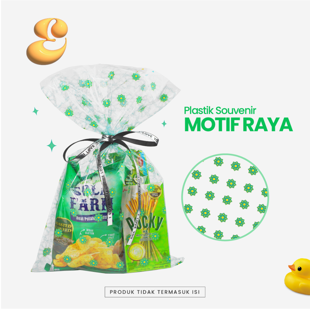 Jual PLASTIK OPP HAMPERS GOODIE BAG SOUVENIR MOTIF RAYA/ PLASTIK ULTAH ...